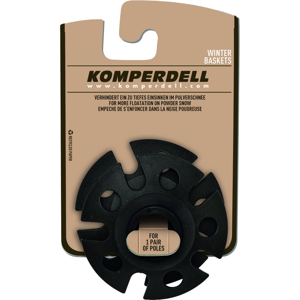 Komperdell - Eisflankenteller Winter extragroß schwarz