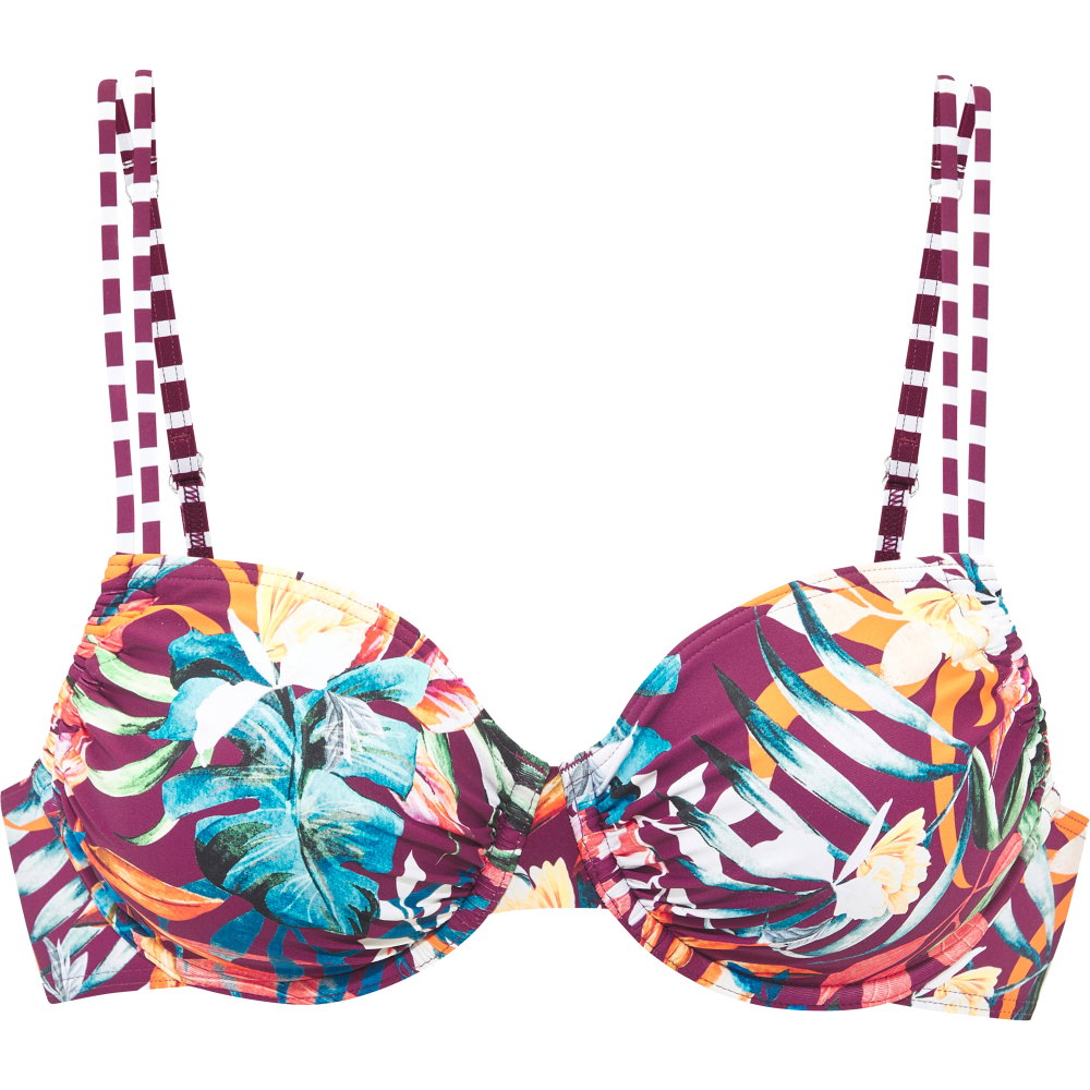 Lascana - Bügel-Bikini Top Damen flowerprint berry