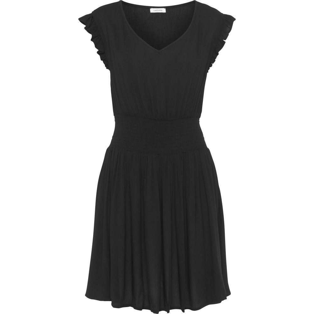 Lascana - Strandkleid Damen schwarz