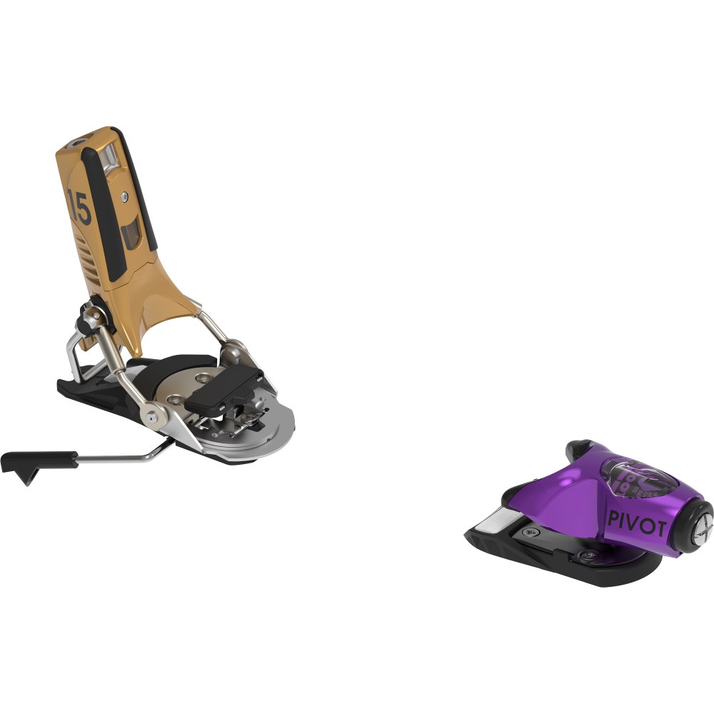 Look Bindings - Pivot 2.0 15 GripWalk® Freeski Bindung purple gold 105mm Stopper
