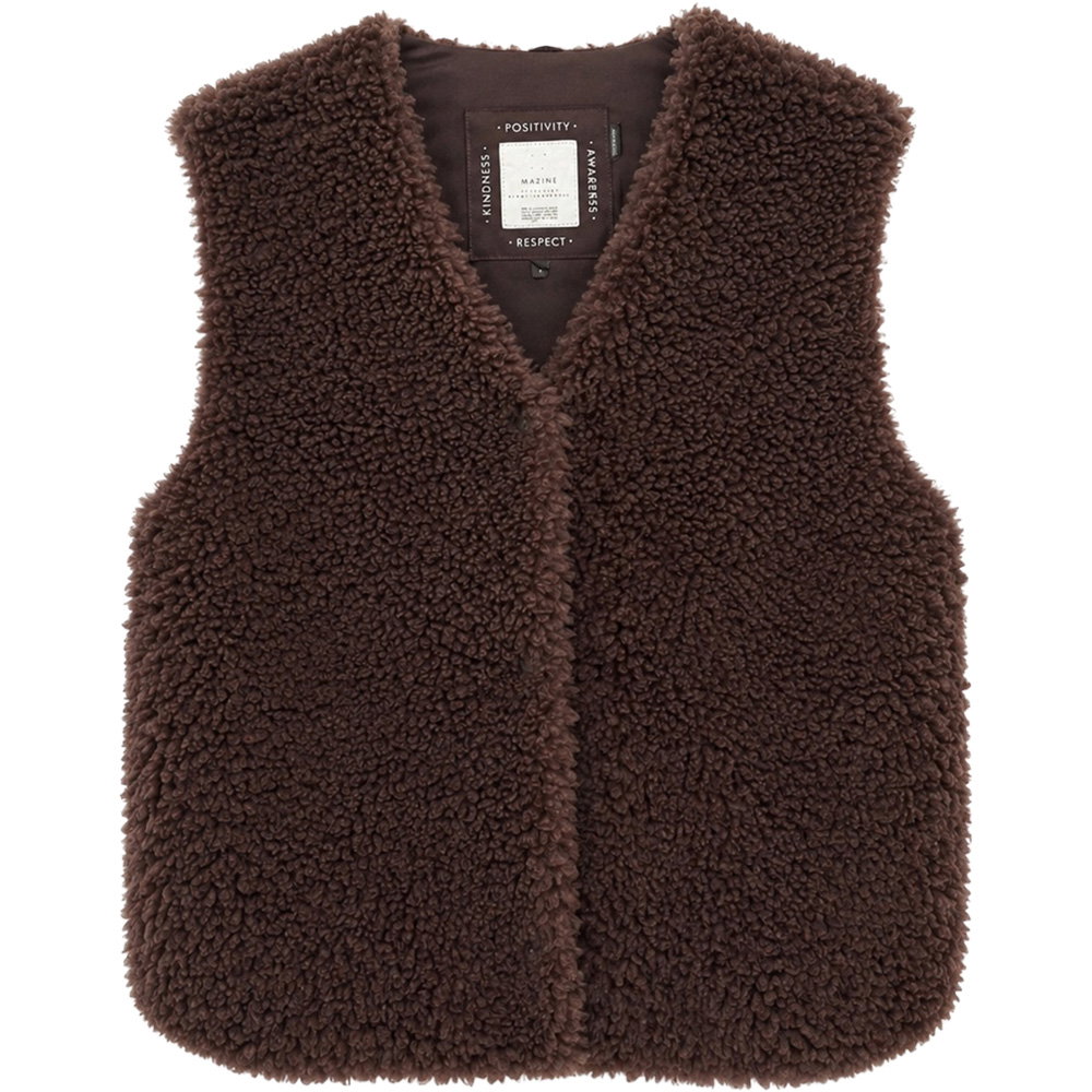 Mazine - Faux-Fur Weste Damen black coffee