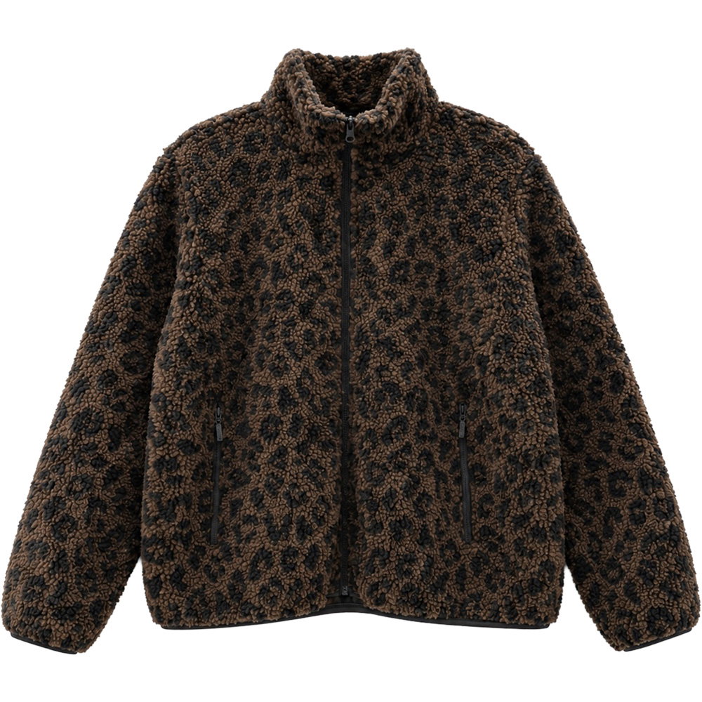 Mazine - Printed Teddy-Fleecejacke Damen chocolate brown