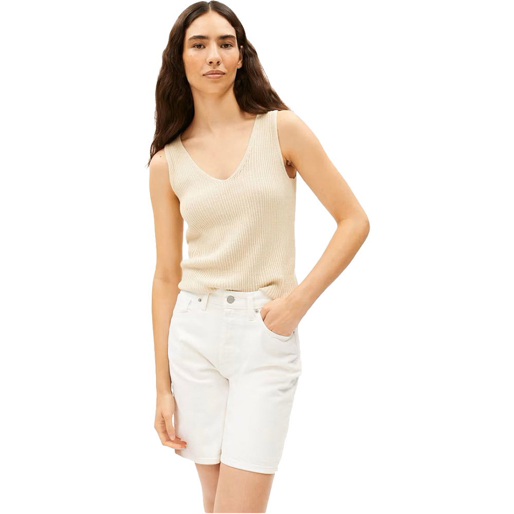 Armedangels - Caaro Lino Top Damen raw white
