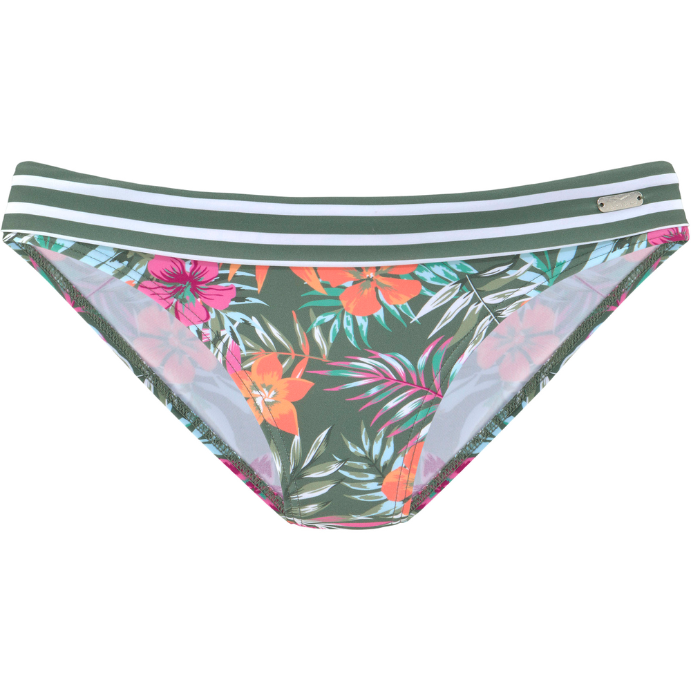 Lascana - Umschlaghose Damen oliv flower
