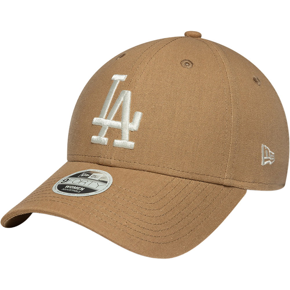 New Era - MLB Leinen LA Dodgers 9FORTY Cap Damen dunkelbeige