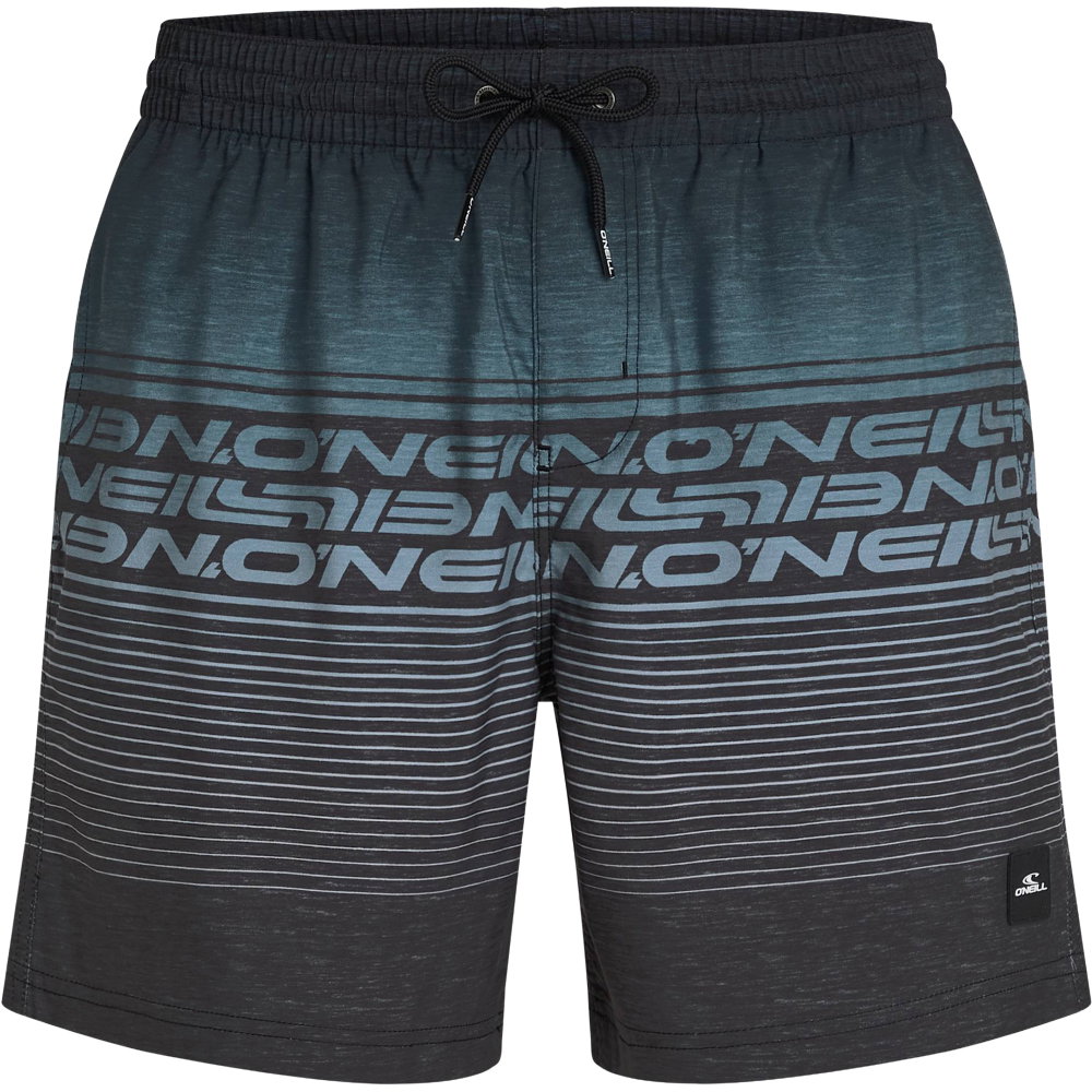 O'Neill - Logo Stripe 16' Badeshorts Herren black out heritage o'neill stripe
