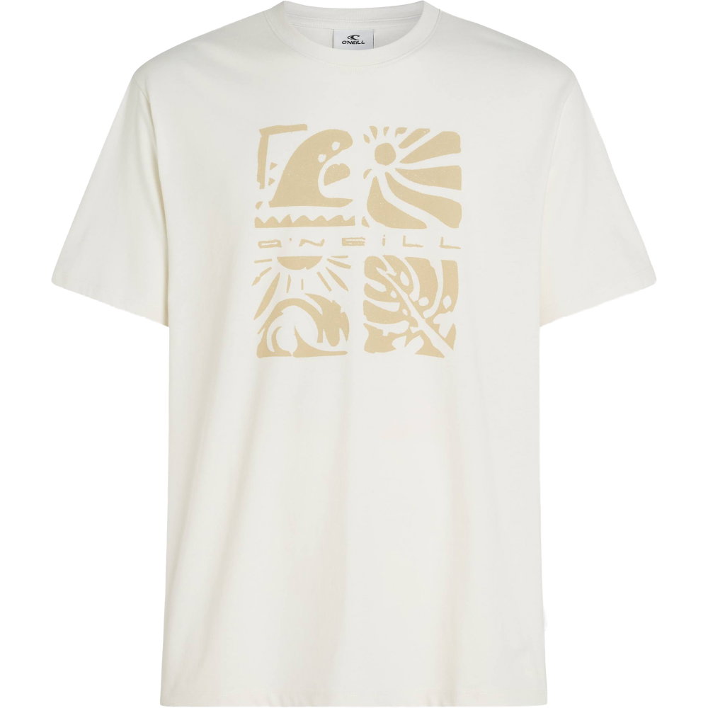 O'Neill - Melange Front Print T-Shirt Herren snow white