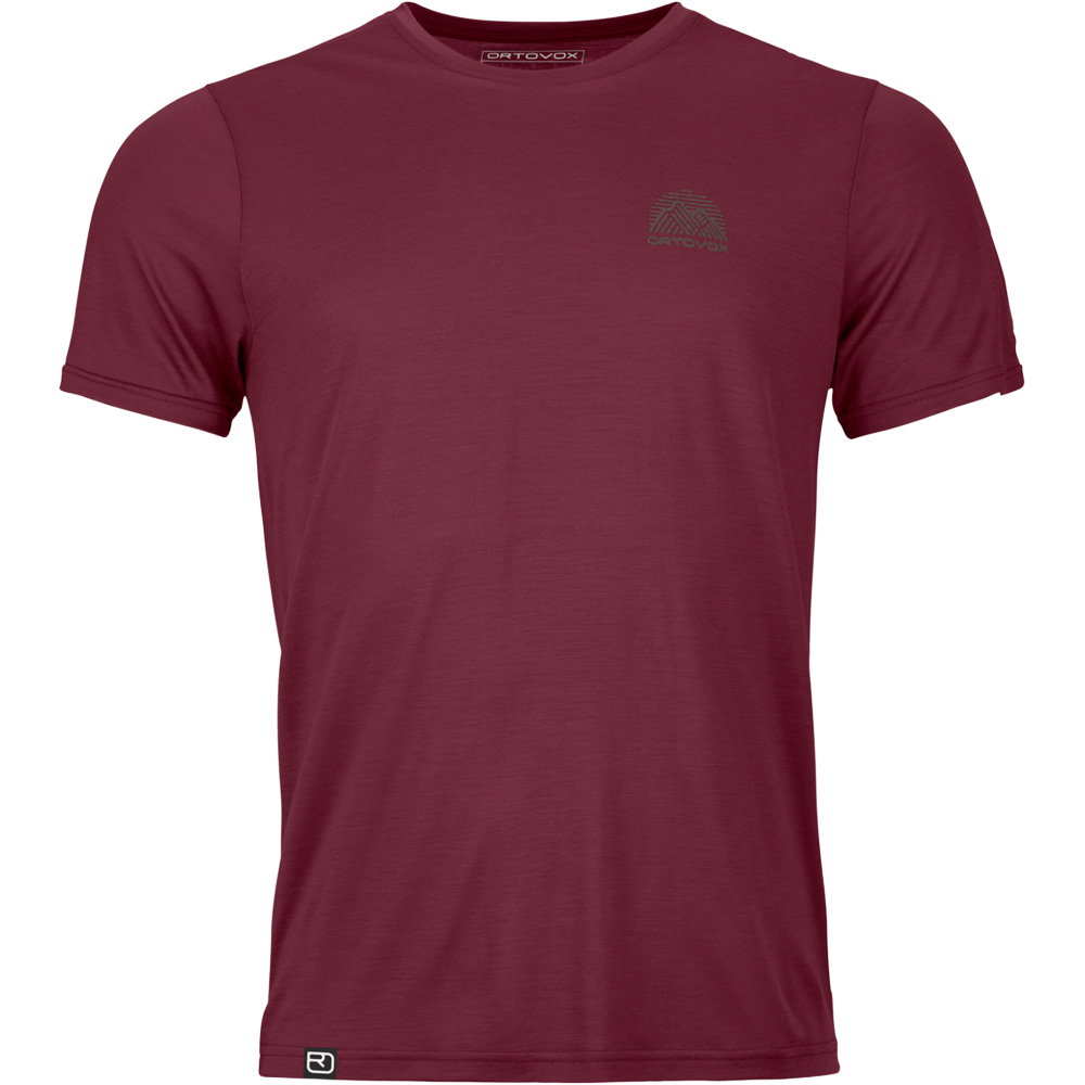 ORTOVOX - 120 Cool Tec MTN Stripe T-Shirt Herren red malbec