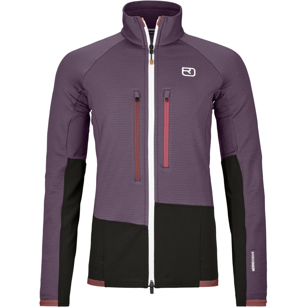 ORTOVOX - Fleece Rib Jacke Damen wild berry 255614_1268