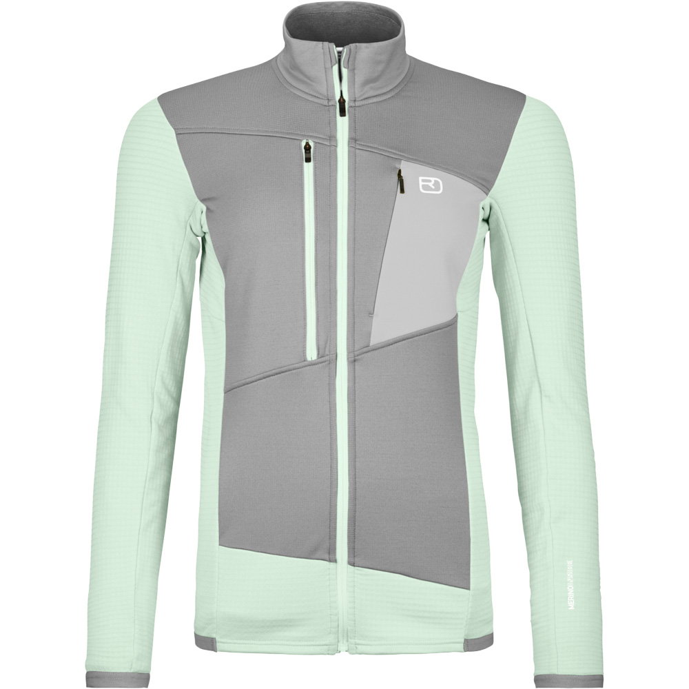 ORTOVOX - Fleece Grid Jacke Damen green acid