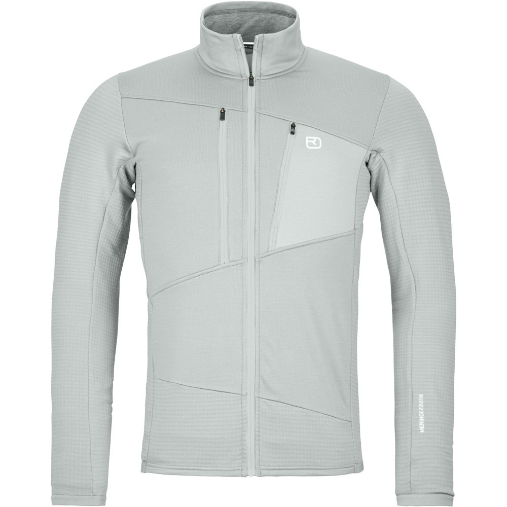 ORTOVOX - Fleece Grid Jacke Herren glacier grey