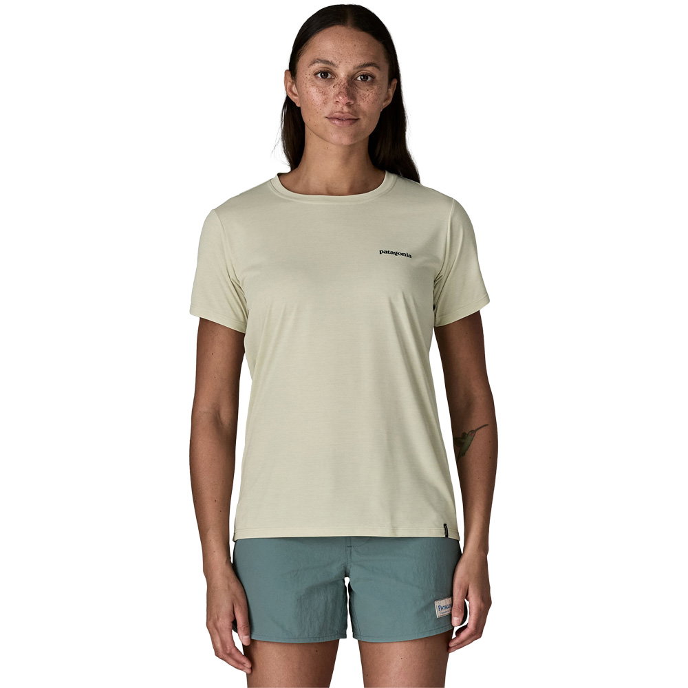 Patagonia - Cap Cool Daily Boardshort Logo T-Shirt Damen dyno white
