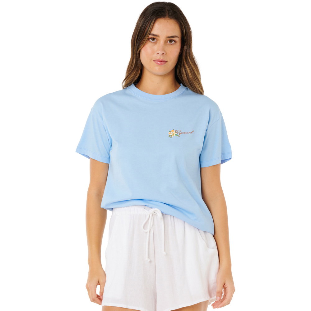 Rip Curl - Poolside Relaxed T-Shirt Damen light blue