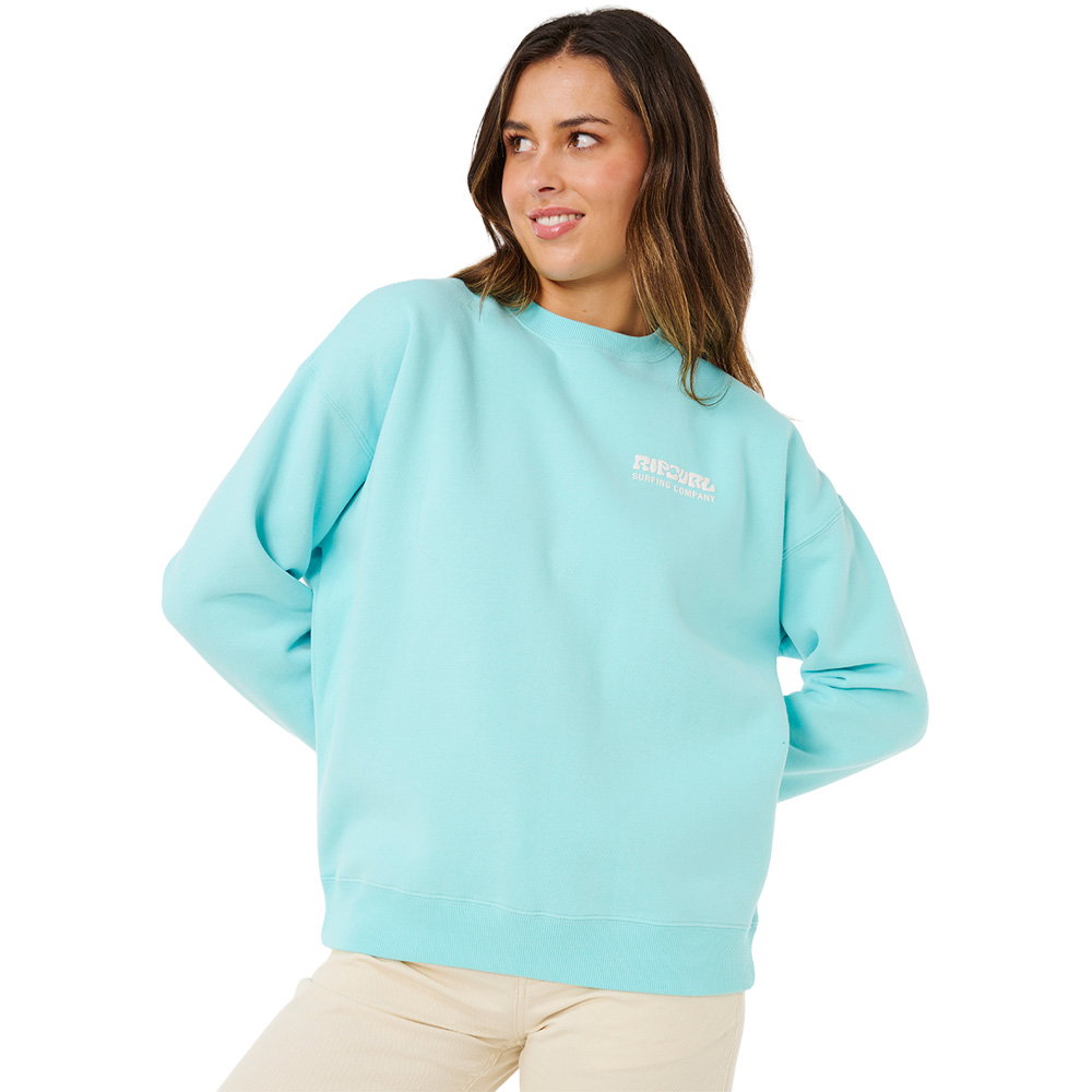 Rip Curl - Surf Puff Heritage Crew Sweatshirt Damen light sea blue