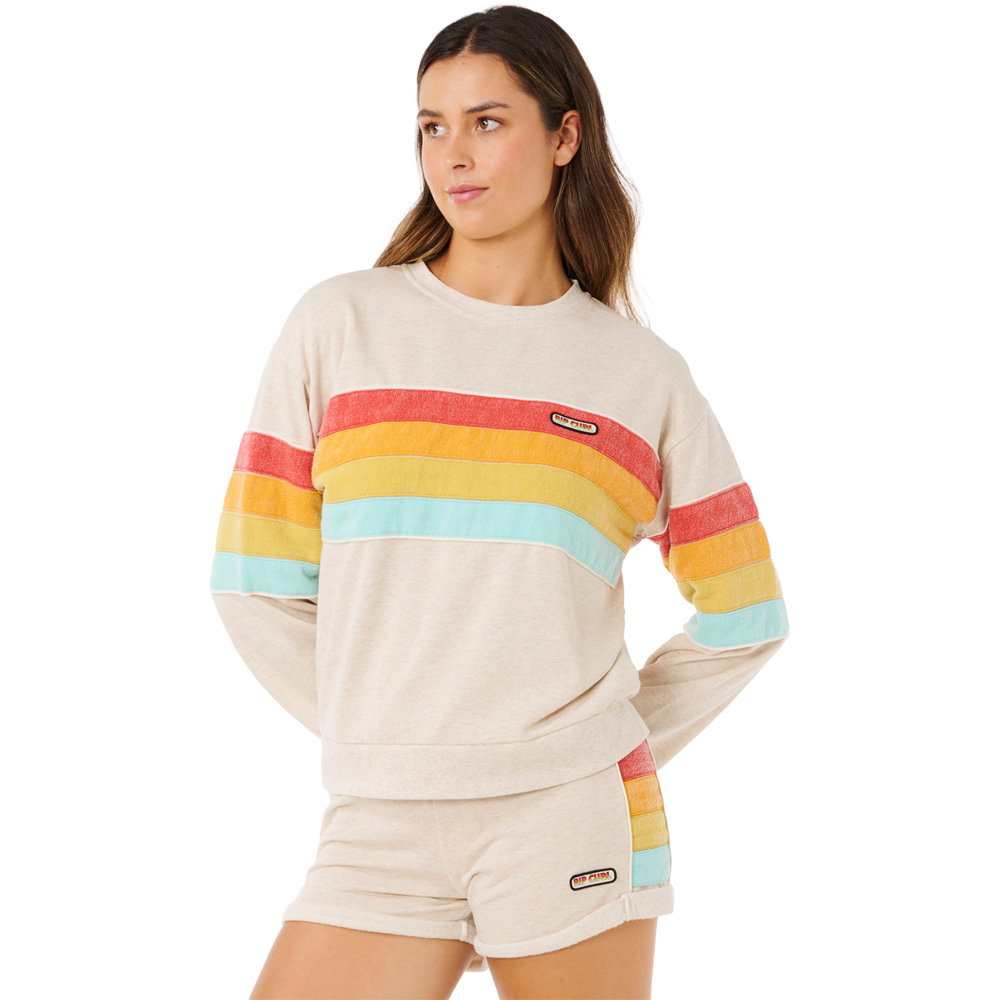Rip Curl - Surf Revival Relaxed Crew Pullover Damen oatmeal