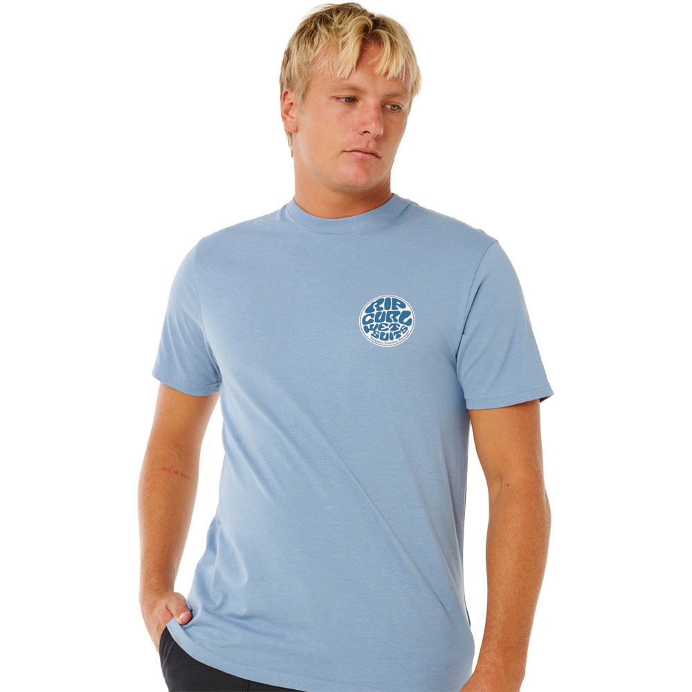 Rip Curl - Wettie Passage Icon Standard T-Shirt Herren faded denim