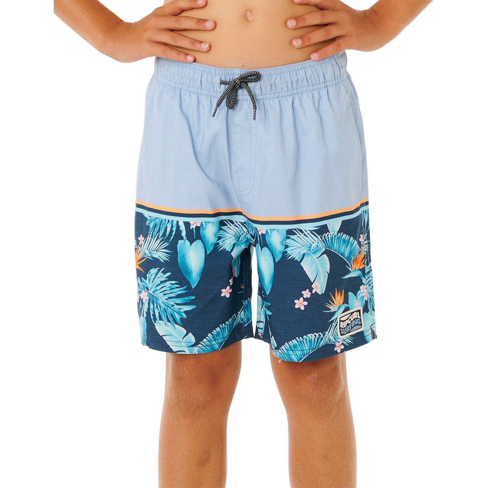 Rip Curl - Streamline Stripe Volley Badeshorts Jungen faded denim