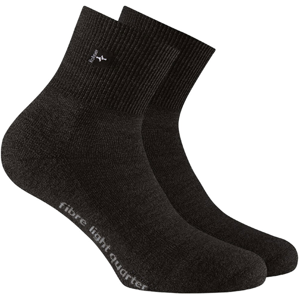 Rohner - Fibre Light Quarter Wandersocken schwarz