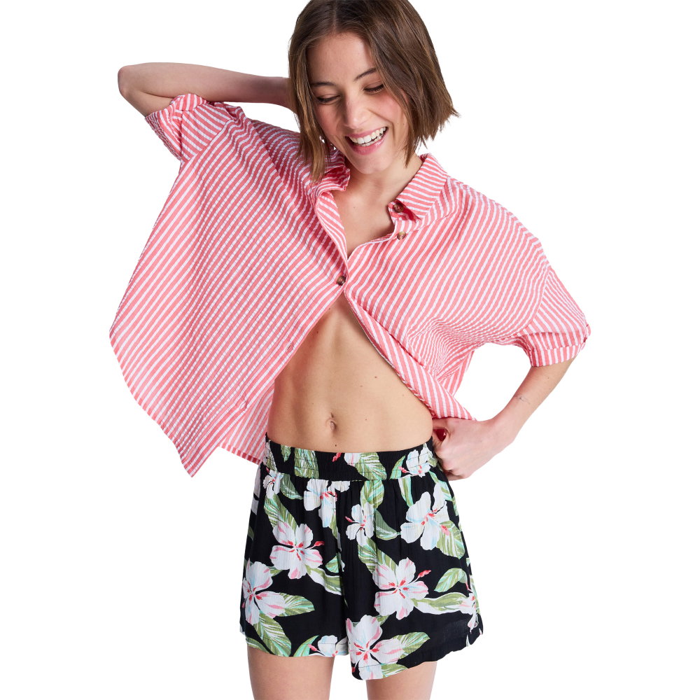Roxy - Lekeitio Bay Printed Shorts Damen anthracite spring charming
