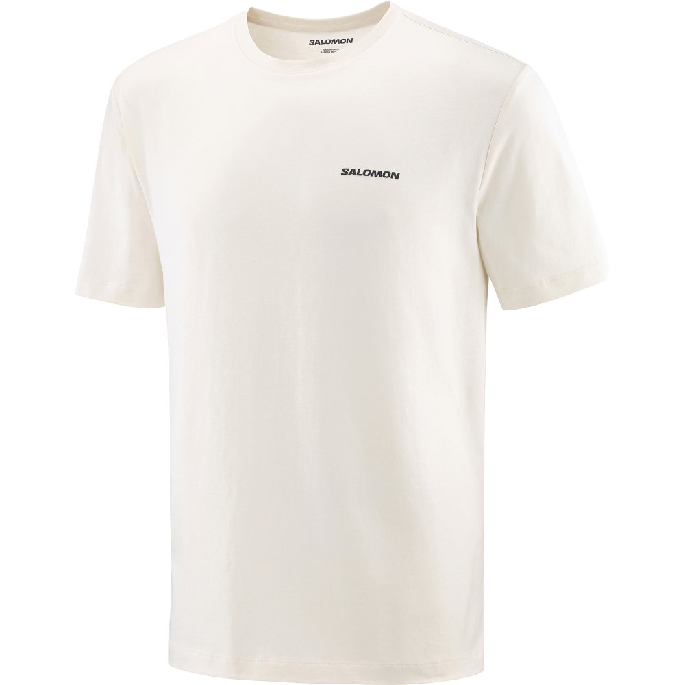 Salomon - Chest Logo Regular T-Shirt Herren whisper white