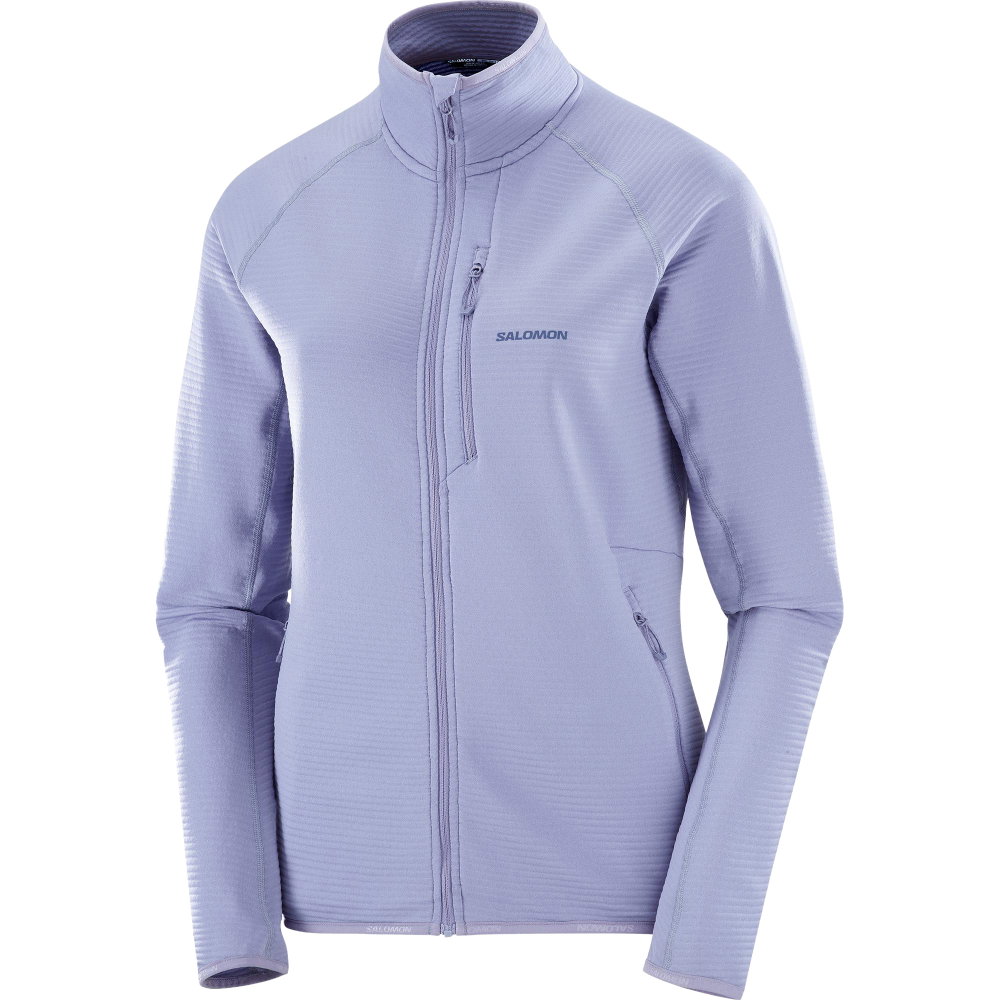 Salomon - Essential Lightwarm Fleecejacke Damen blue granite