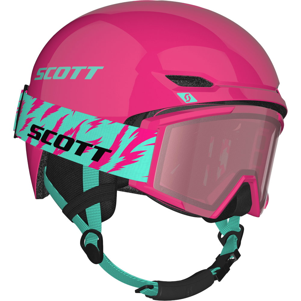 Scott - Keeper 2 Skihelm Kinder neon pink inkl. Junior Shield Skibrille