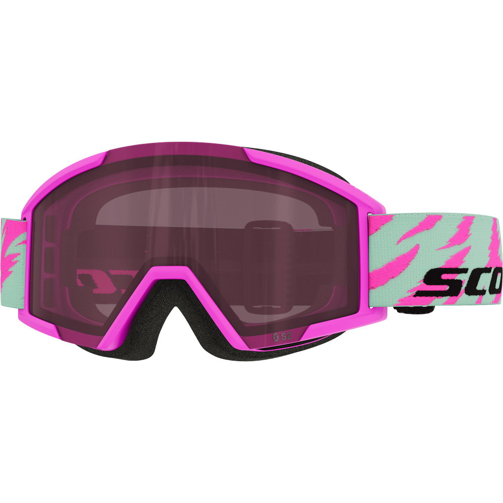Scott - Shield Junior Skibrille Kinder neon pink