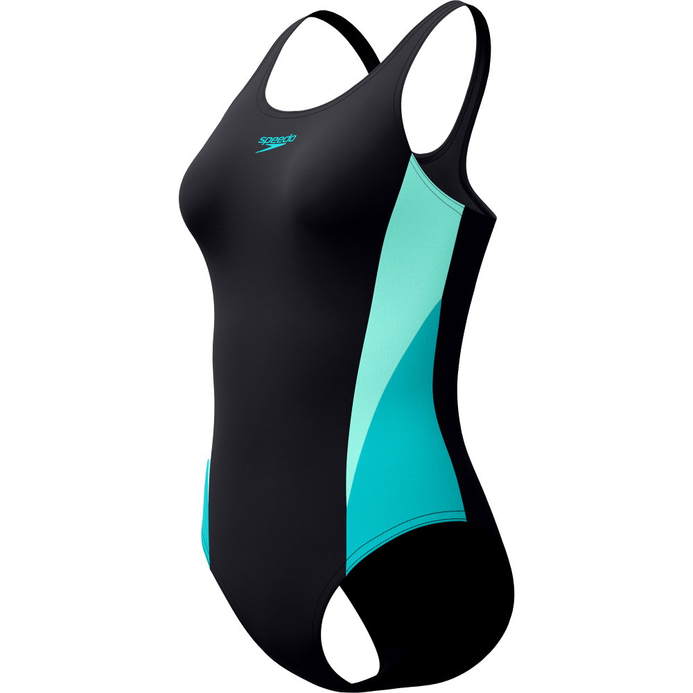 Speedo - Colorblock Splice 2.0 Muscleback Badeanzug Damen anthrazit