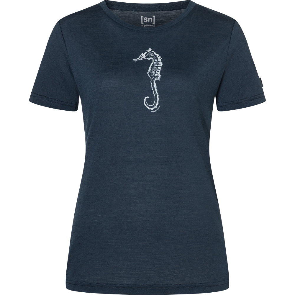 super.natural - Sea Horse T-Shirt Damen blueberry