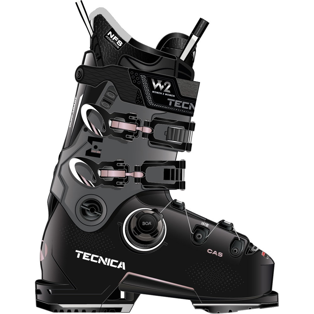 Tecnica - Mach BOA® HV 95 W GripWalk® Alpin Skischuhe Damen schwarz