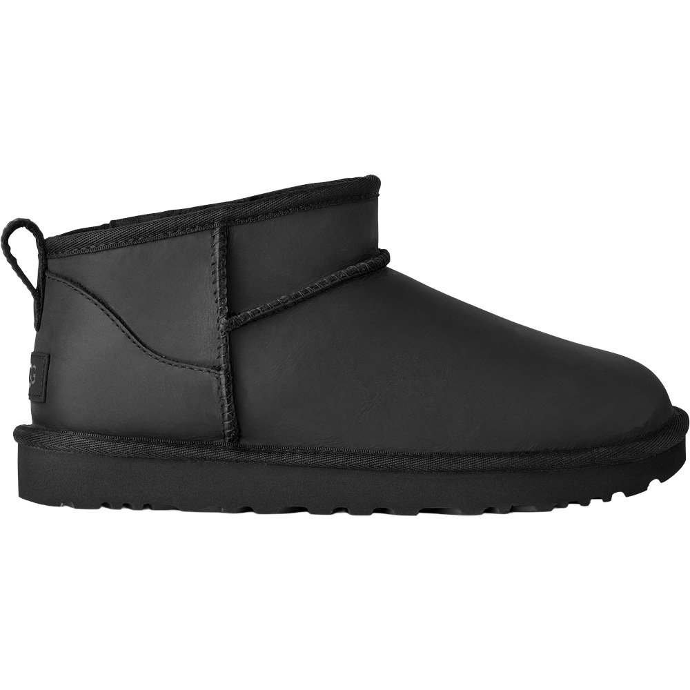 UGG - Classic Ultra Mini LTHR Winterboots Damen schwarz