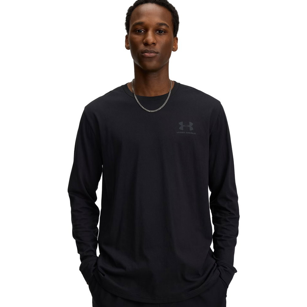 Under Armour - Sportstyle Left Chest Longsleeve Herren schwarz