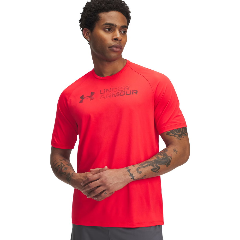 Under Armour - Tech Reflective T-Shirt Herren racer red