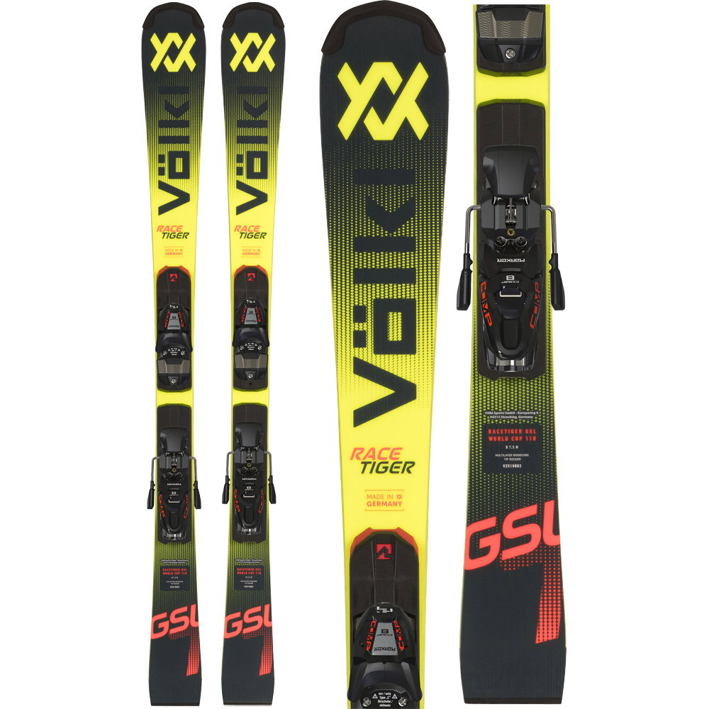 Völkl - Racetiger GSL R JR 25/26 Kinderski inkl. Platte mit Comp Junior 8 Bindung