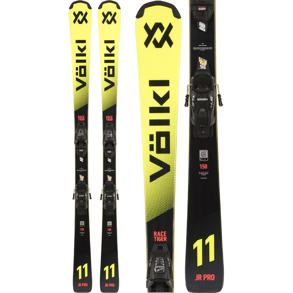 Völkl - Racetiger JR Pro 26/27 Kinderski inkl. 4.5 vMotion JR Bindung (120-130cm)