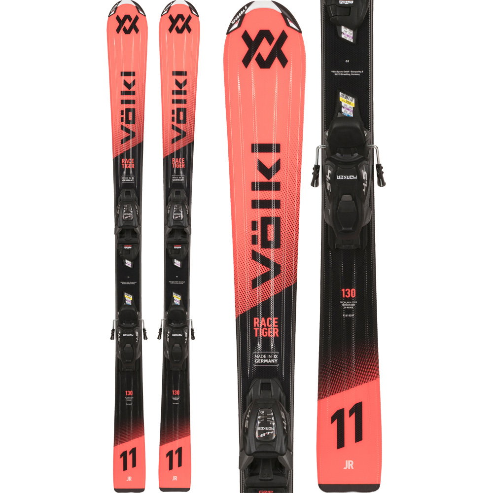 Völkl - Racetiger JR Red 26/27 Kinderski inkl. 4.5 vMotion JR Bindung (80-130cm)
