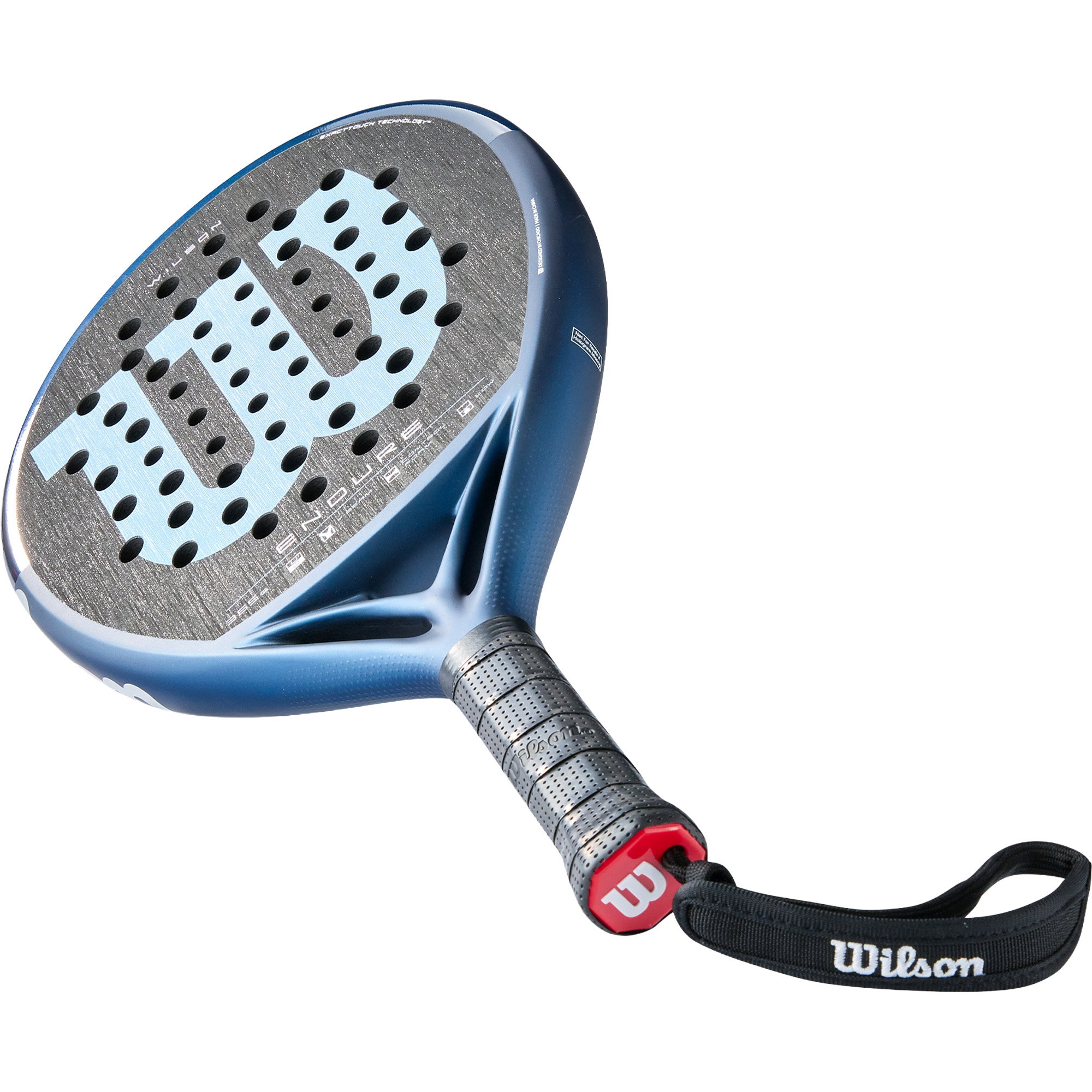 Wilson Endure V1 Padel-Schläger von oben auf dem Court