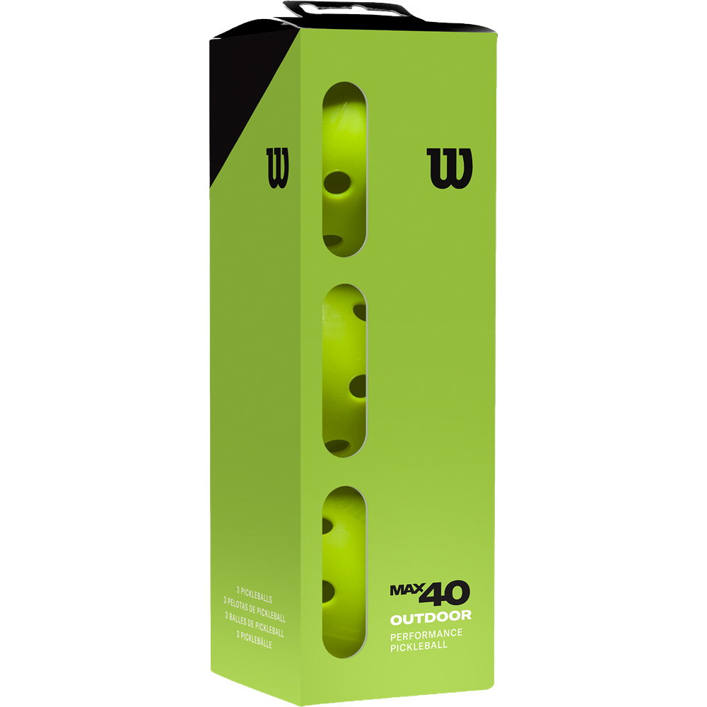 Wilson - MAX 40 Outdoor Pickle Ball 3er Pack grün