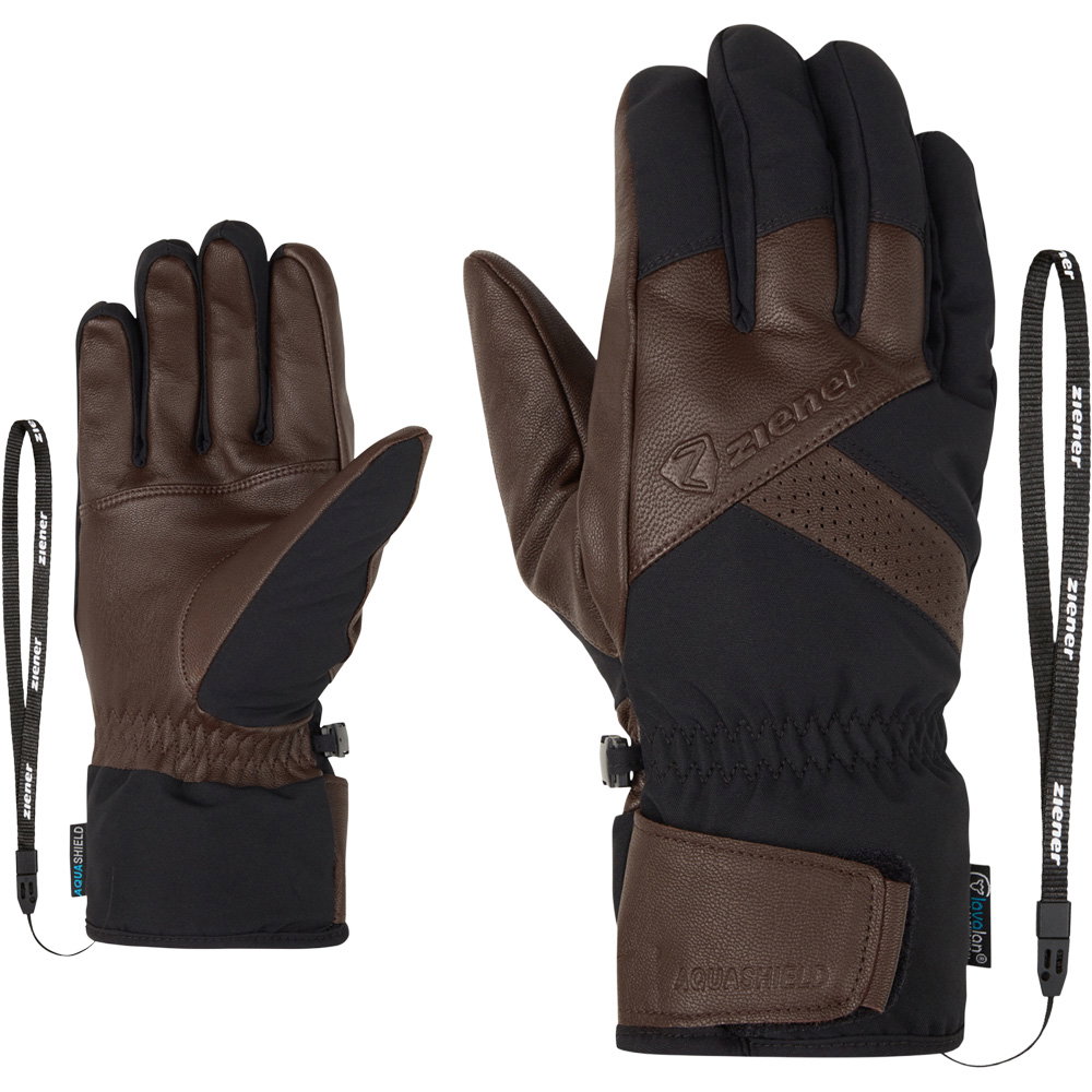 Ziener - Getter-Z AS® AW Skihandschuhe Herren dunkelbraun