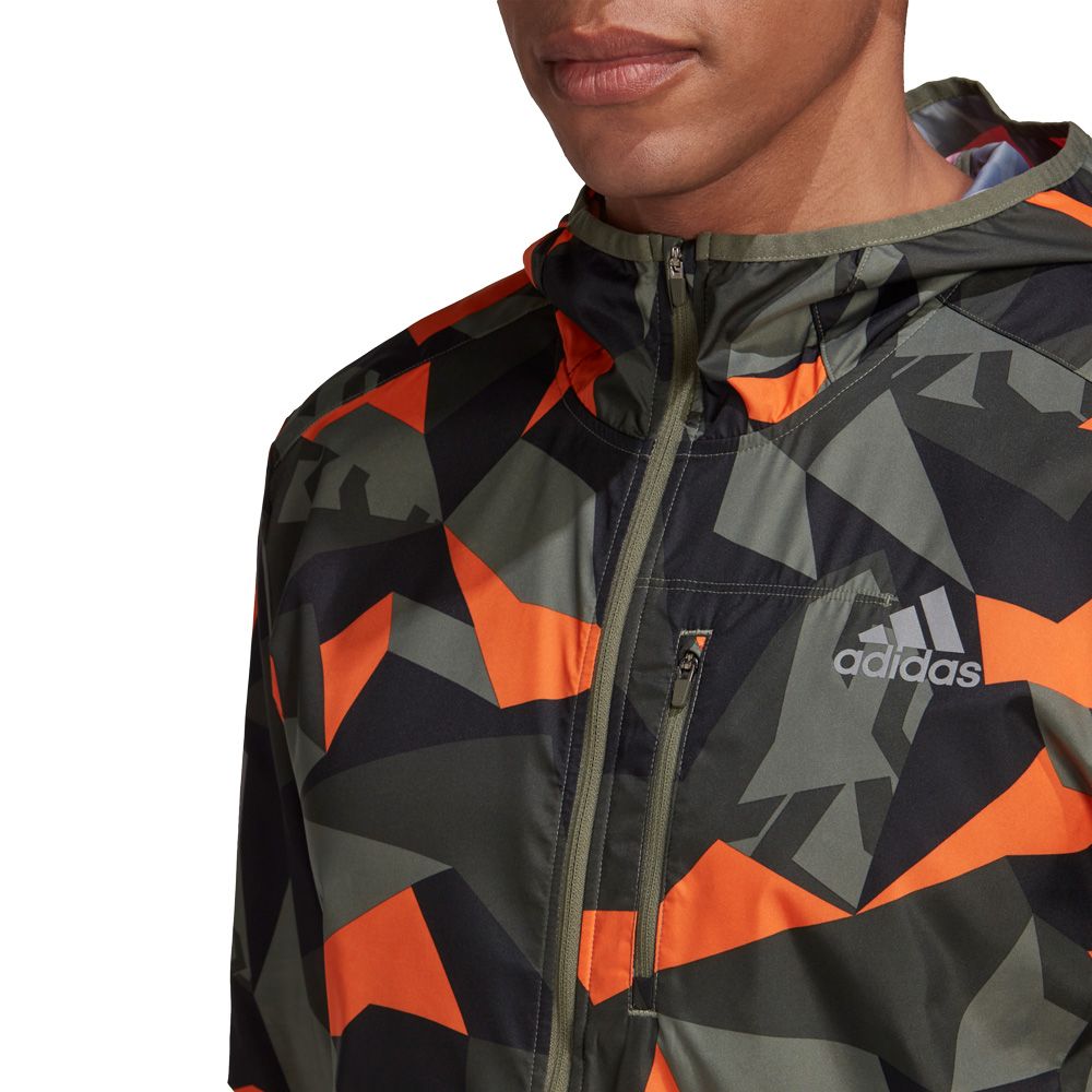 adidas orange jacket mens