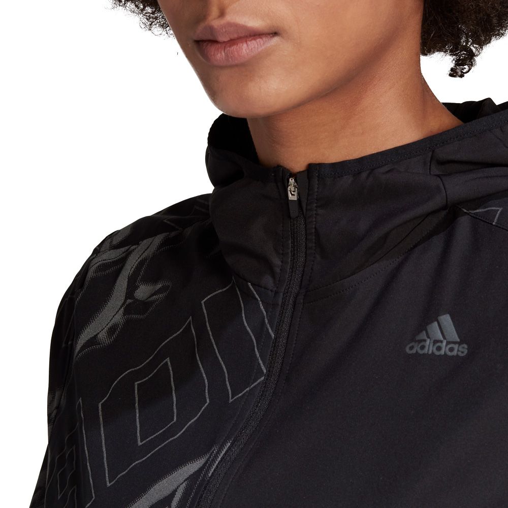 adidas black reflective jacket