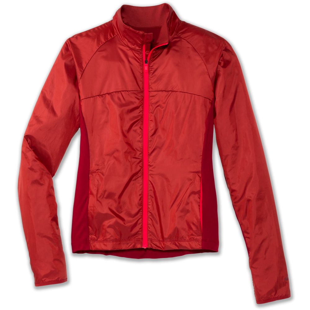 brooks jackets womens red