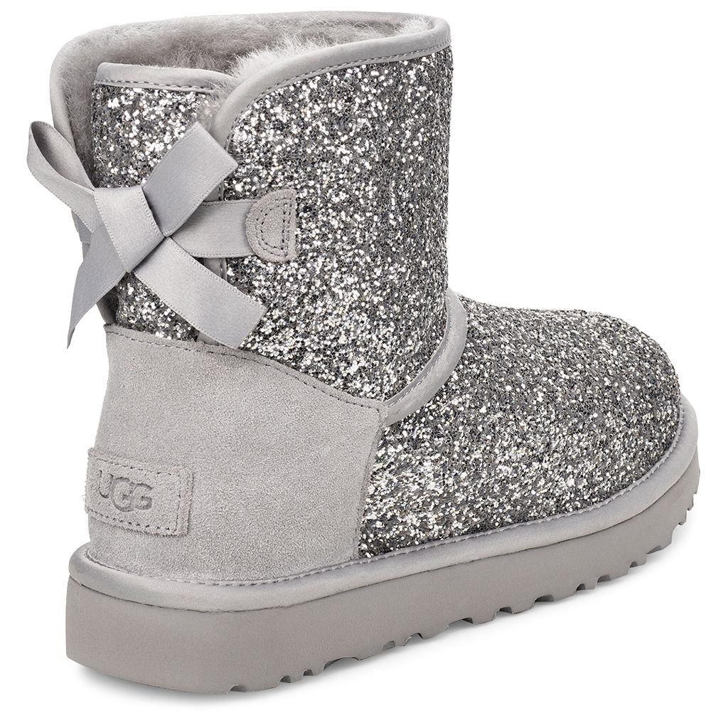 Ugg Classic Mini Bow Cosmos Boots Women Silver At Sport Bittl Shop