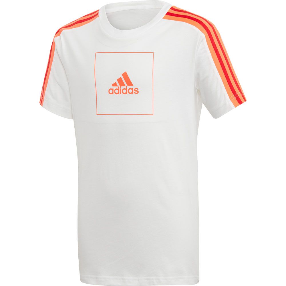 red and white adidas top