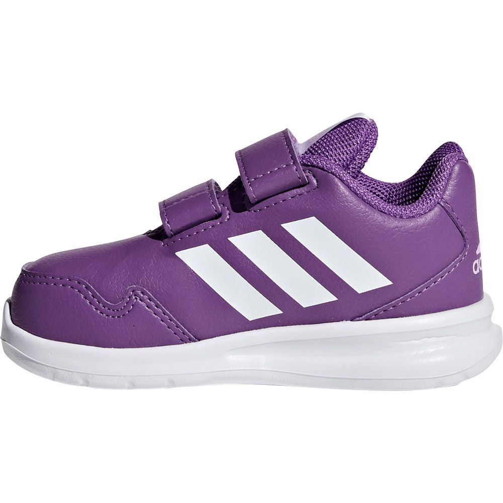 purple infant shoes
