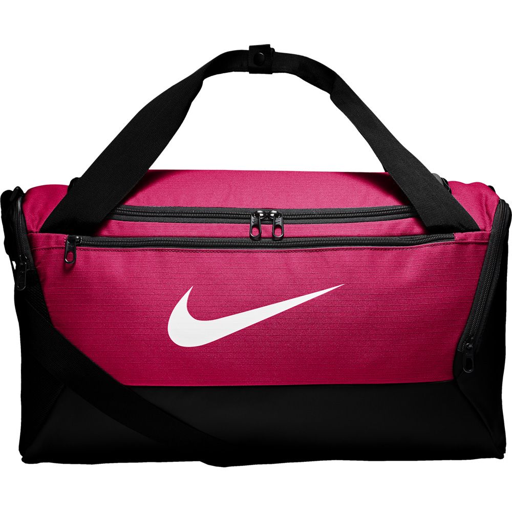 nike small sports bag in navy and pink