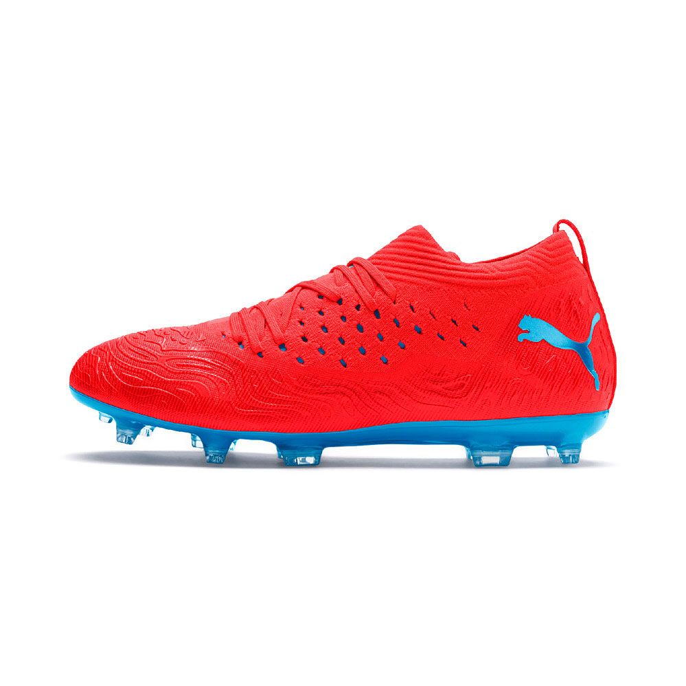 Puma Future 19 2 Netfit Fg Ag Football Shoes Men Red Blast Bleu