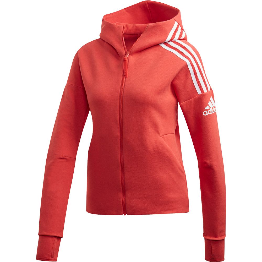 red adidas jacket with hood